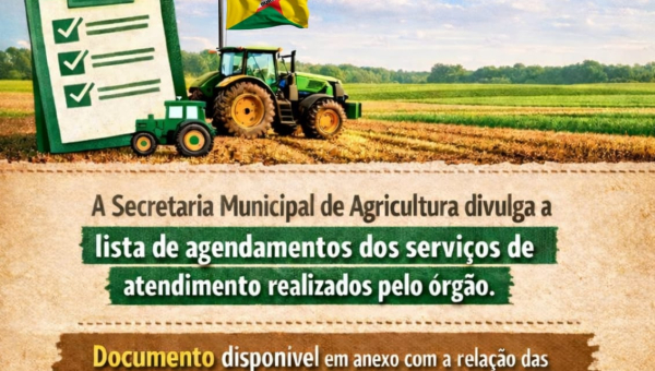 PUBLICAÇÃO DE ATENDIMENTOS E SERVIÇOS DA AGRICULTURA - Lei Ordinária nº 2.281/2026 